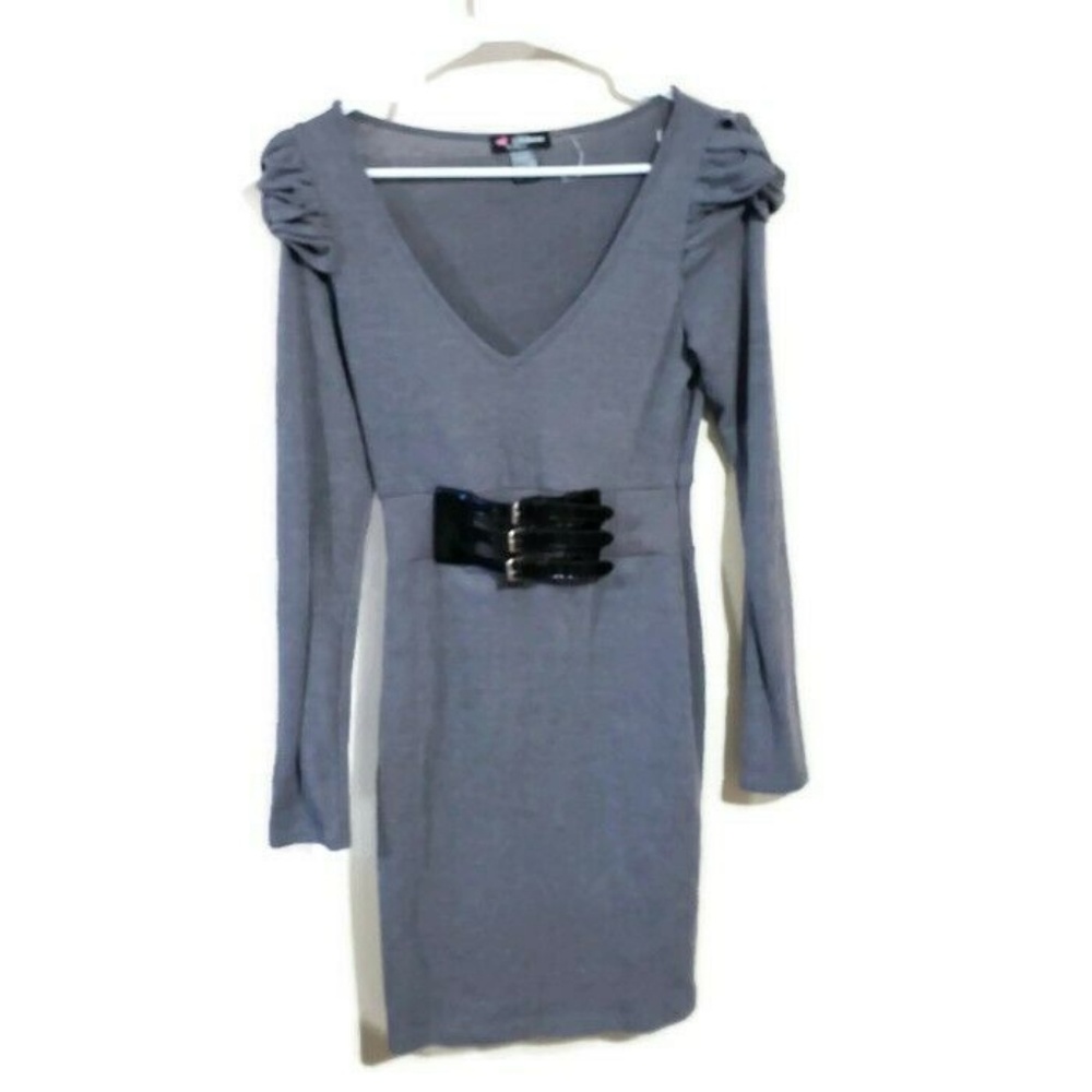 Delirious womens dress sz medium gray new